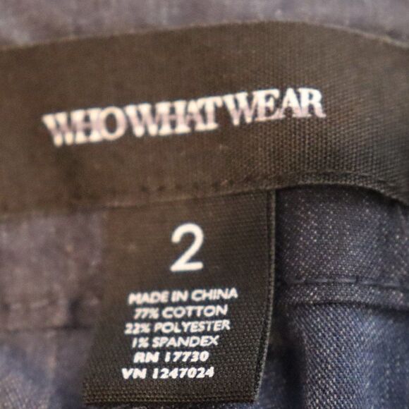 New Who What Wear Denim Wide Leg High Waist Culottes Capri Pants [size 2] - Picture 8 of 10